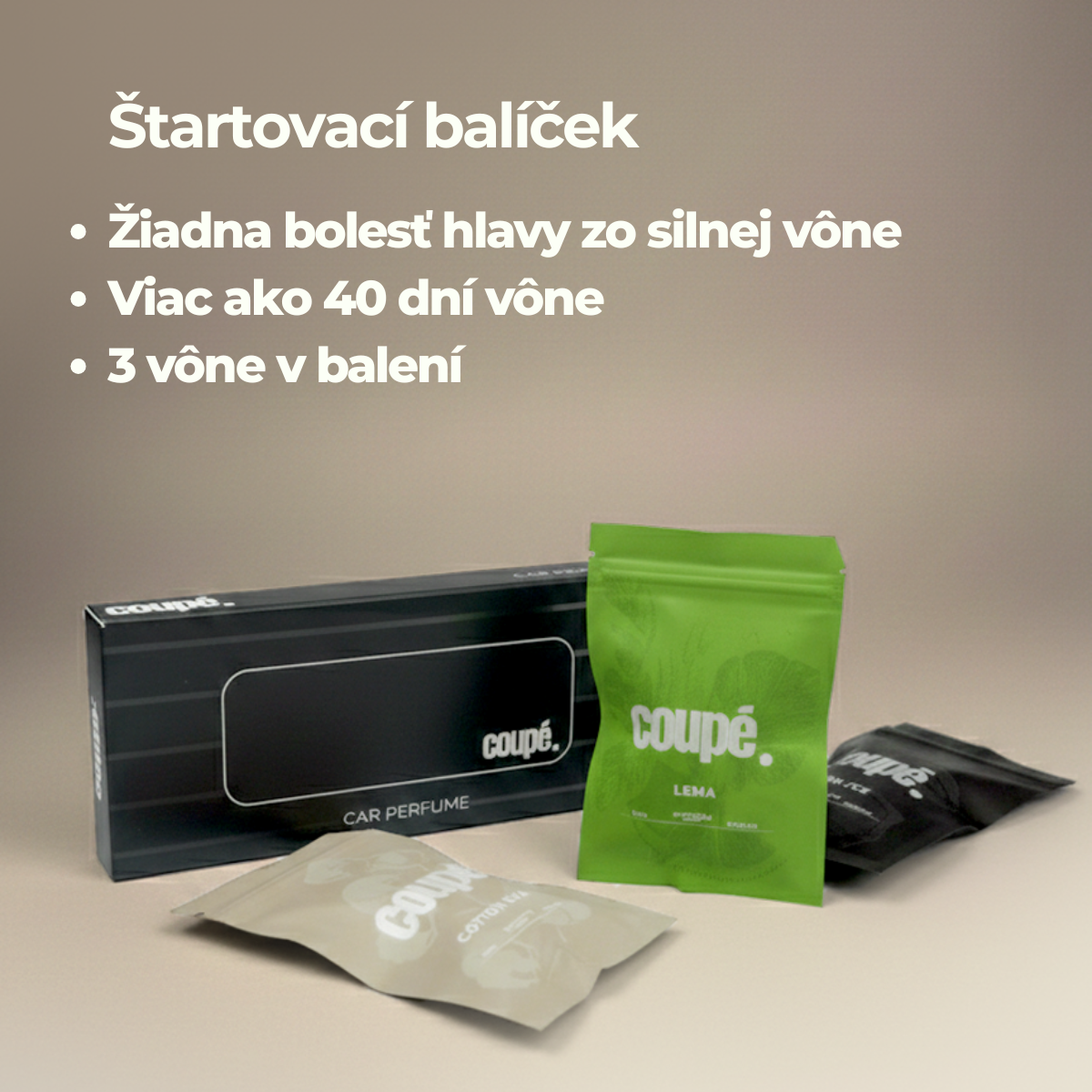 Prémiová vôňa do auta Coupe Aroma s tromi vôňami
